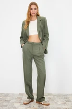 Trendyol Limited Edition Mint Straight Pleated Woven Trousers