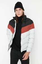 Trendyol Black Regular Fit szélálló puffer télikabát