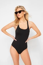 Trendyol Black Decollete Regular Swimsuit