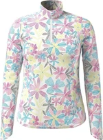 Callaway Womens Chev Floral Sun Protection Brilliant White L Polo-Shirt