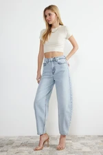 Trendyol Light Blue High Waist Barrel Jeans