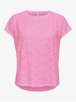 Růžové dámské tričko ONLY Smilla - Dámské