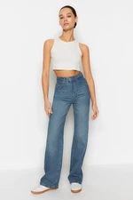 Trendyol Blue High Waist Wide Leg Jeans