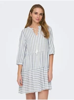 Blue and White Women's Striped Dress ONLY Kaya - Women