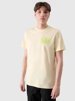 Pánske regular tričko s potlačou - žlté