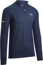 Callaway 1/4 Blended Mens Merino Sweater Albastru Navy S