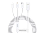 Datový kabel Baseus Superior Series Fast Charging Data Cable USB to M+L+C 3.5A 1.5m, bílá