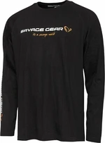 Savage Gear Maglietta Signature Logo Long Sleeve T-Shirt Black Caviar 2XL