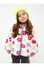 LC Waikiki Baby High Neck Long Sleeve Patterned Baby Girl Coat