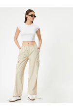 Koton Oversize Cargo Pants Low Waist Elastic Waist Stopper Pocket