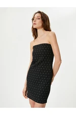 Koton Stoned Strapless Dress Mini Slim Fit