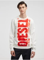 White Men's Diesel Sweatshirt - Men's