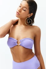 Trendyol Lilac Strapless Accessorized Bikini Top