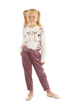 Denokids Giraffe Girl's T-shirt Velvet Trousers Set