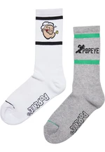 Popeye Socks 2-Pack heathergrey/white