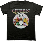 Queen Tričko Multi Colour Crest Unisex Black 2XL