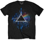 Pink Floyd T-shirt Dark Side of the Moon Blue Splatter Unisex Black 2XL