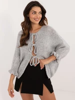 Grey women's oversize sweater