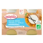 BABYBIO Brassé z ovčieho mlieka + mirabelky + vanilky 2 x 130 g