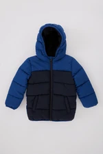 DEFACTO Baby Boy Water Repellent Fleece Lined Hooded Puffer Jacket