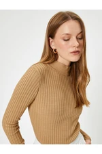 Koton High Collar Sweater Long Sleeve Camisole