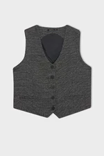 DEFACTO V Neck Checkered Buttoned Blazer Vest