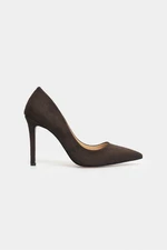 NİŞANTAŞI SHOES Vanessa Women's Brown Suede Pointed Toe Stilettos