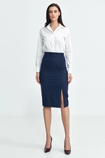 Nife Woman's Skirt SP77 Navy Blue