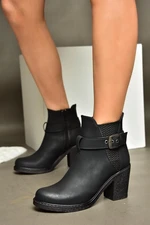 Fox Shoes R674151409 Women's Black Thick Heeled Boots