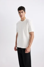 DEFACTO Oversize Fit Crew Neck Short Sleeve Heavy Fabric Basic T-Shirt