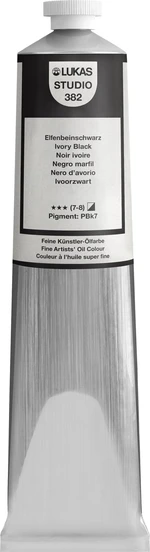 Lukas Studio Aluminium Tube Peinture à l'huile Ivory Black 200 ml 1 pc