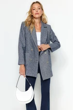 Trendyol Anthracite Regular Woven Lined Blazer Jacket