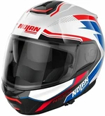 Nolan N100-6 Surveyor N-Com Metal White Blue/Red/Black S Casca