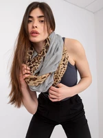 Women's scarf in gray color