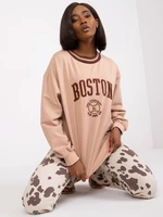 Beige cotton sweatshirt