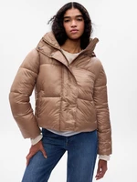 Light Brown Women's Winter Quilted Jacket GAP