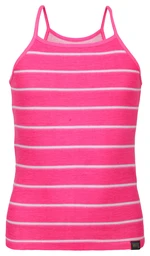 Dark pink girls' striped tank top NAX Burgo