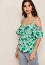 Tommy Hilfiger Top - HELENE TOP SS green