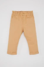 DEFACTO Baby Girl Paperbag Folded Leg Gabardine Trousers