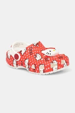 Dětské pantofle Crocs CLASSIC HELLO KITTY RED CLOG červená barva, 210577