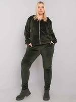 Velour set khaki plus sizes