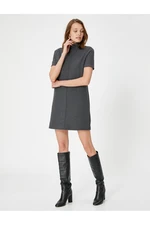 Koton Mini Knitwear Dress High Neck Short Sleeve