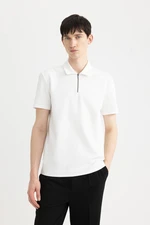 DEFACTO Regular Fit Zipper Collar Short Sleeve Polo T-Shirt