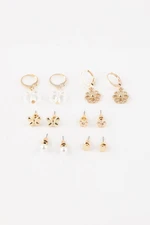 DEFACTO Women's 6-Piece Gold Earrings