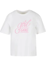 Women's T-shirt Girl Gang Wording white