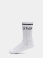 White DEF College Socks