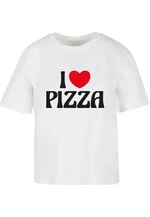 Women's T-shirt Pizza Love white