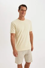 DEFACTO New Regular Fit Crew Neck Short Sleeve 100% Cotton Basic T-Shirt