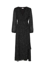 Dress - Tommy Hilfiger GEORGETTE WRAP MIDI DRESS LS black