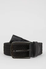 DEFACTO Men&#39;s Rectangular Buckle Jean Belt